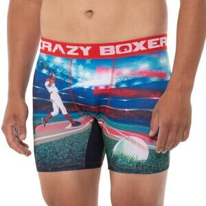 Crazyboxer All Star Soft Baseball Boxer Briefs Size L Great for Gift New w Tags